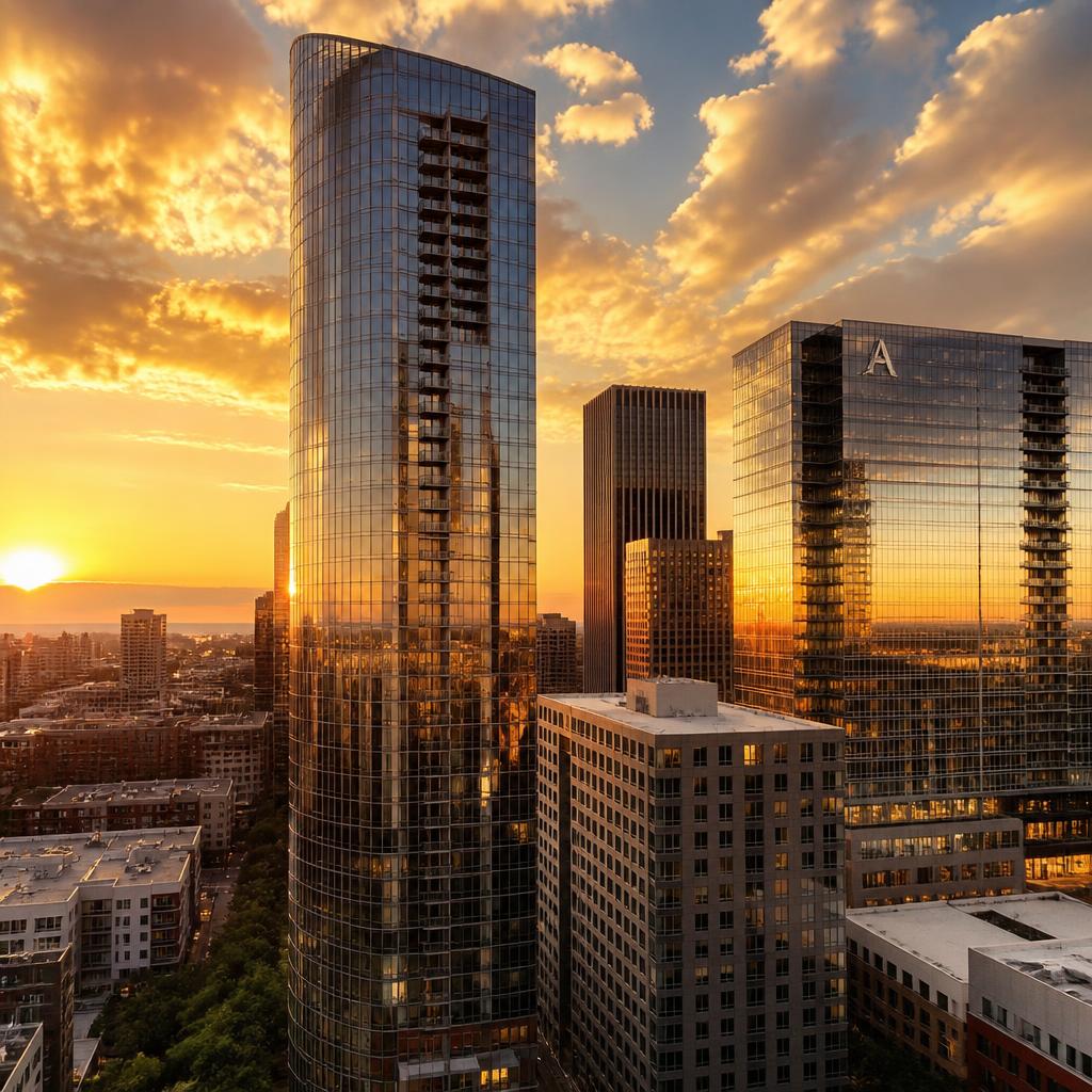 Modern luxury city skyline